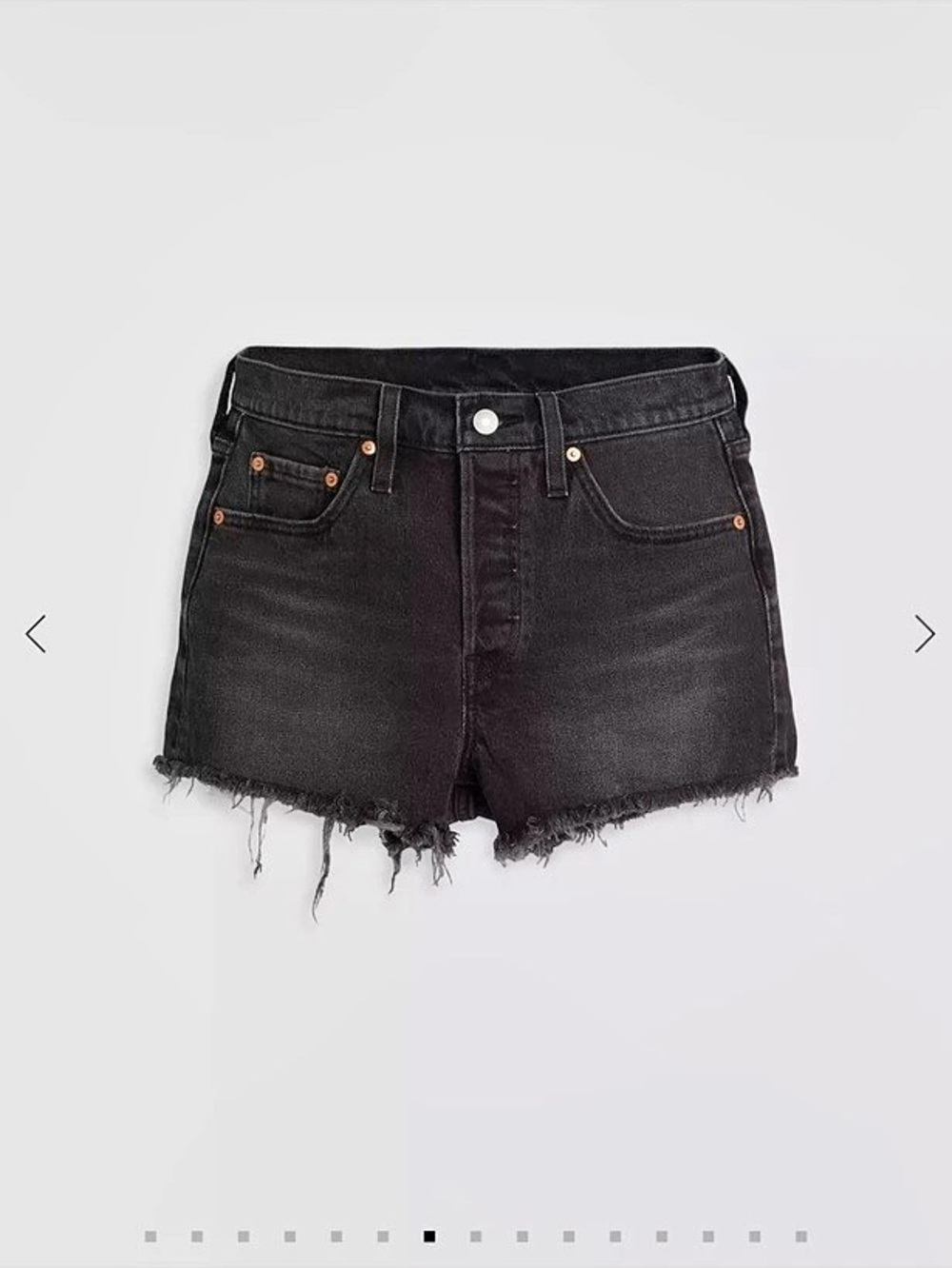 Levi's 501 Original Fit High Rise Women's Shorts Black